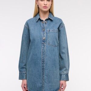 Denim Mini Shirt Dress